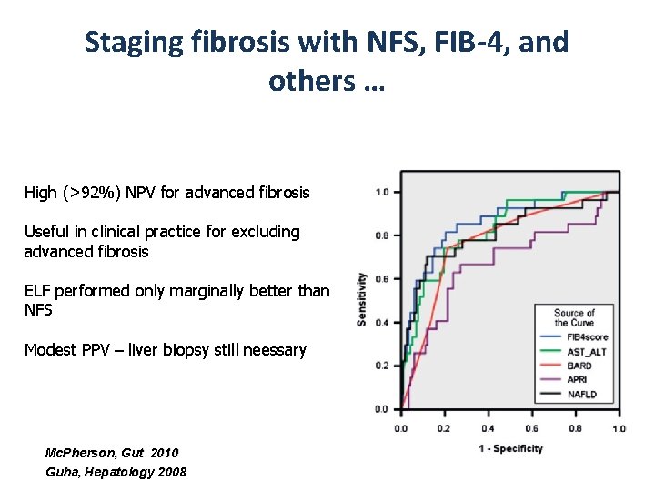 Staging fibrosis with NFS, FIB-4, and others … High (>92%) NPV for advanced fibrosis