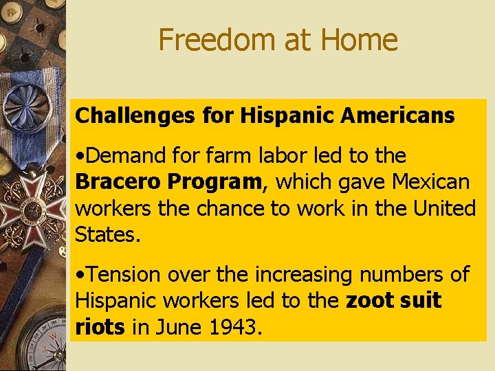 Freedom at Home African Americans Challenges for Hispanic in the. Americans military workforce •