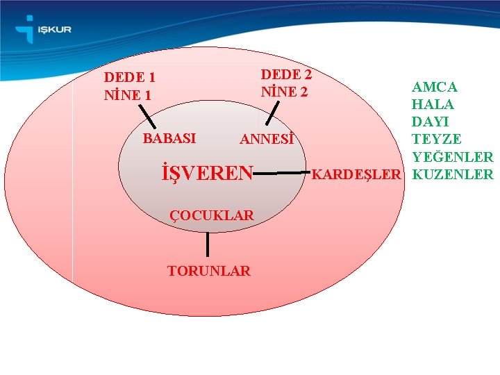 DEDE 2 NİNE 2 DEDE 1 NİNE 1 BABASI ANNESİ İŞVEREN ÇOCUKLAR TORUNLAR AMCA