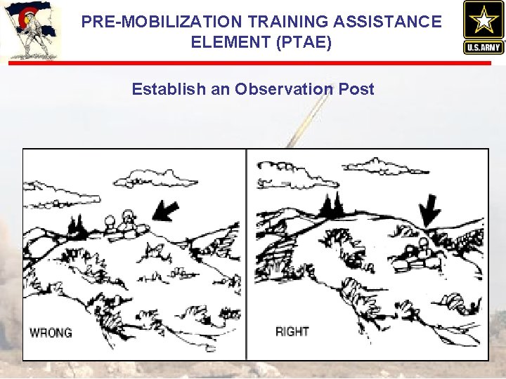 PRE-MOBILIZATION TRAINING ASSISTANCE ELEMENT (PTAE) Establish an Observation Post 