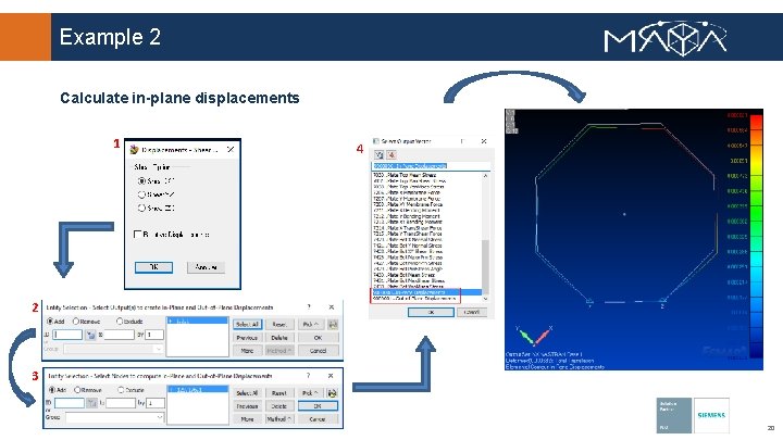 Example 2 Calculate in-plane displacements 1 4 2 3 20 