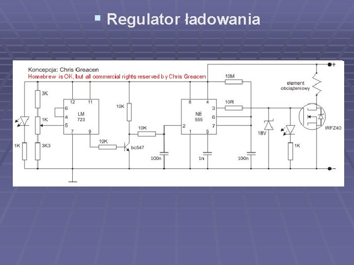 § Regulator ładowania 