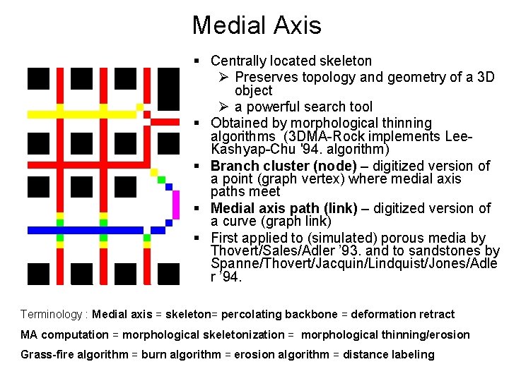 Medial Axis § Centrally located skeleton Ø Preserves topology and geometry of a 3