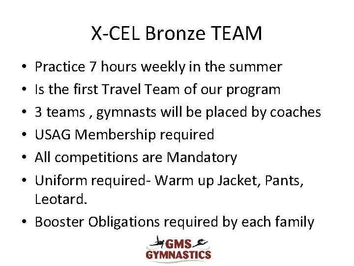 X-CEL Bronze TEAM Practice 7 hours weekly in the summer Is the first Travel
