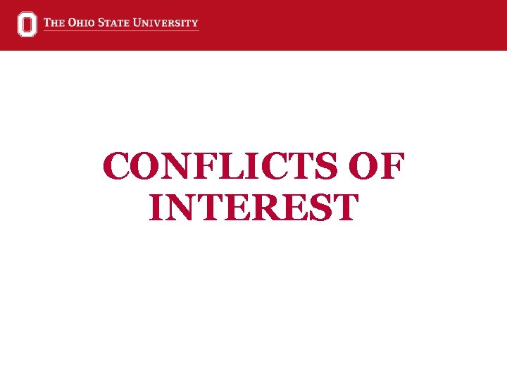 CONFLICTS OF INTEREST 