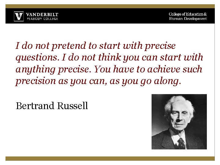 I do not pretend to start with precise questions. I do not think you