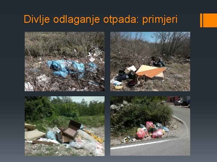 Divlje odlaganje otpada: primjeri 