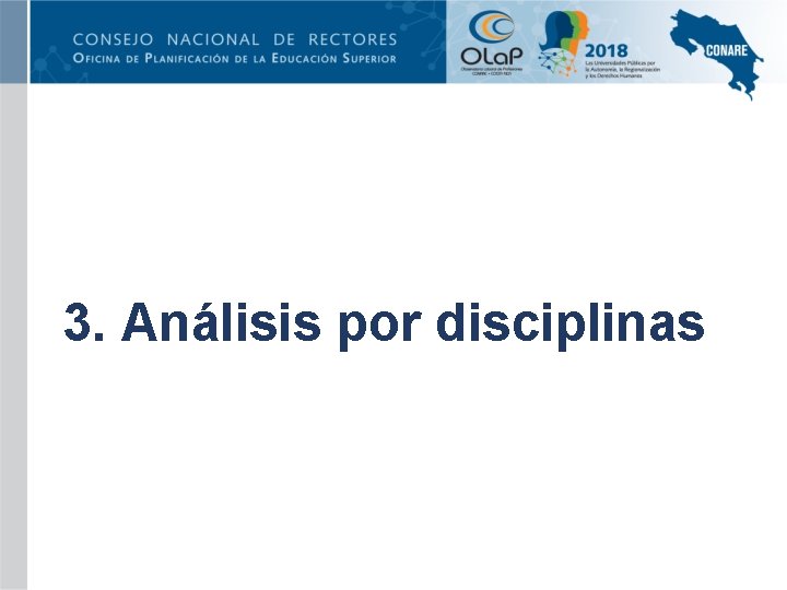 3. Análisis por disciplinas 