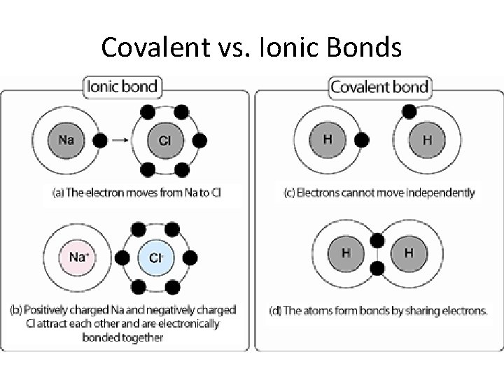 Covalent vs. Ionic Bonds 