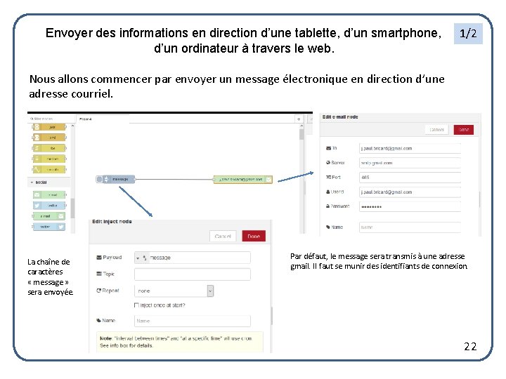 Envoyer des informations en direction d’une tablette, d’un smartphone, d’un ordinateur à travers le