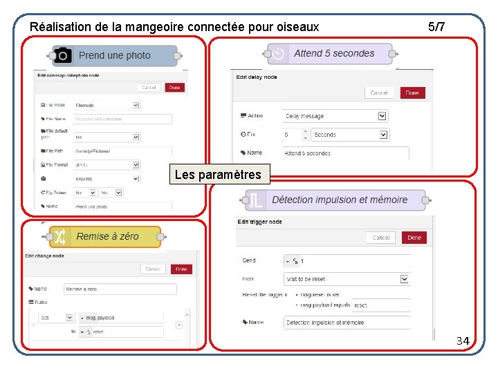 Réalisation de la mangeoire connectée pour oiseaux 5/7 Les paramètres 34 