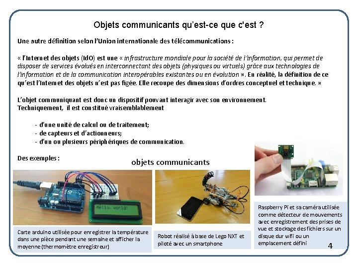 Objets communicants qu’est-ce que c'est ? Une autre définition selon l’Union internationale des télécommunications