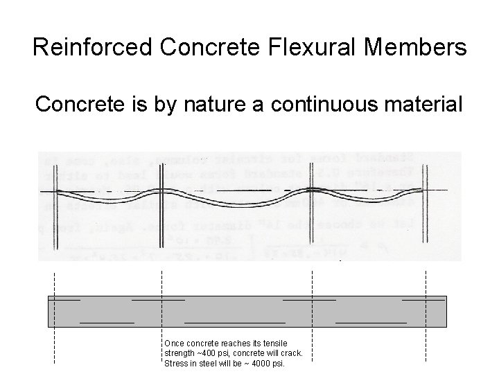 Reinforced Concrete Flexural Members Concrete is by nature a continuous material Once concrete reaches