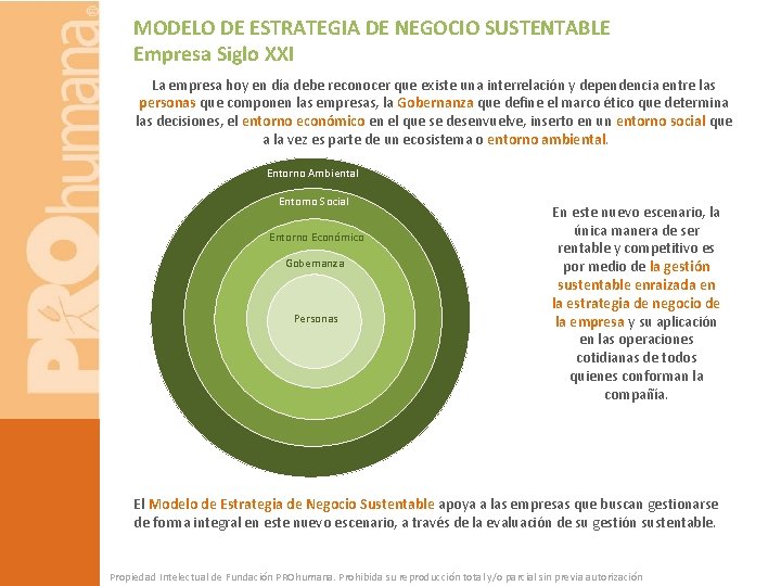 MODELO DE ESTRATEGIA DE NEGOCIO SUSTENTABLE Empresa Siglo XXI La empresa hoy en día