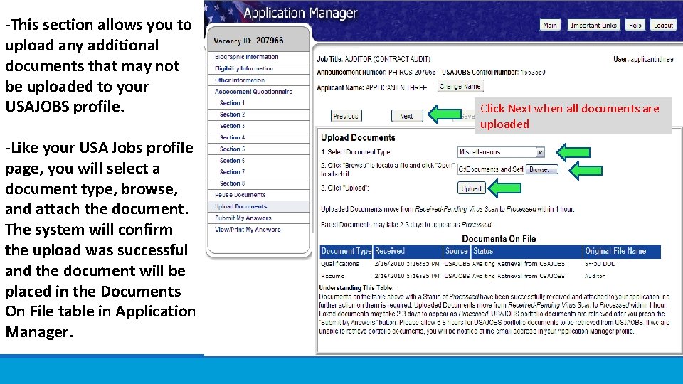 -This section allows you to upload any additional documents that may not be uploaded