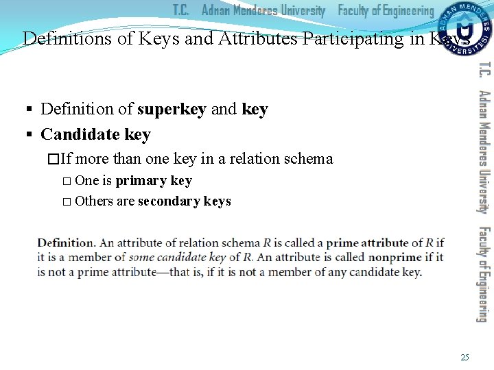 Definitions of Keys and Attributes Participating in Keys § Definition of superkey and key