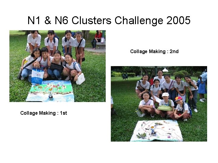 N 1 & N 6 Clusters Challenge 2005 Collage Making : 2 nd Collage