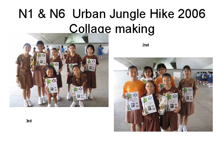 N 1 & N 6 Urban Jungle Hike 2006 Collage making 2 nd 3