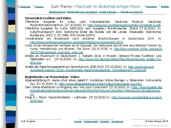 Startseite Themen Zum Thema – Popmusik im deutschsprachigen Raum Impressum Register Musikförderung | Musikmarkt