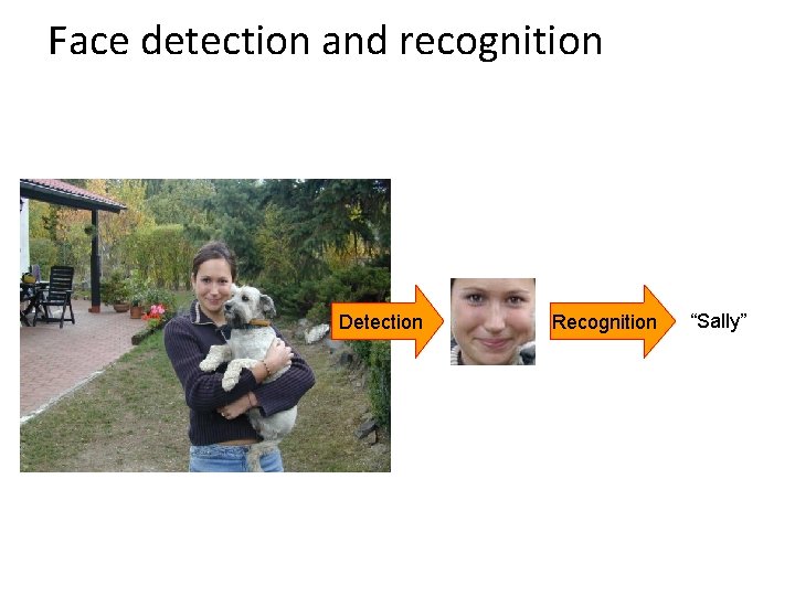 Face detection and recognition Detection Recognition “Sally” 