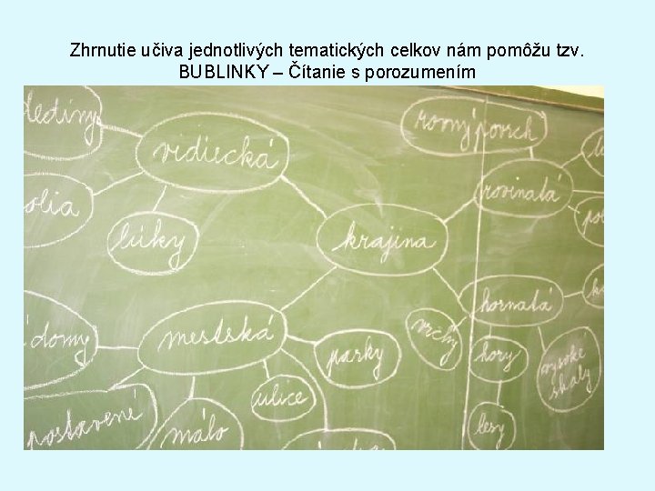 Zhrnutie učiva jednotlivých tematických celkov nám pomôžu tzv. BUBLINKY – Čítanie s porozumením 