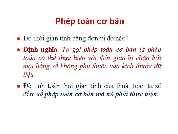 Phép toán cơ bản l Đo thời gian tính bằng đơn vị đo nào?