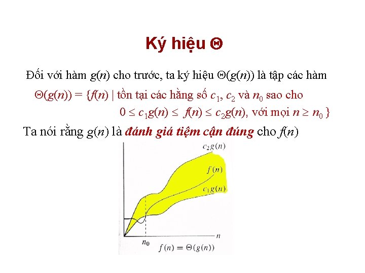 Ký hiệu Đối với hàm g(n) cho trước, ta ký hiệu (g(n)) là tập