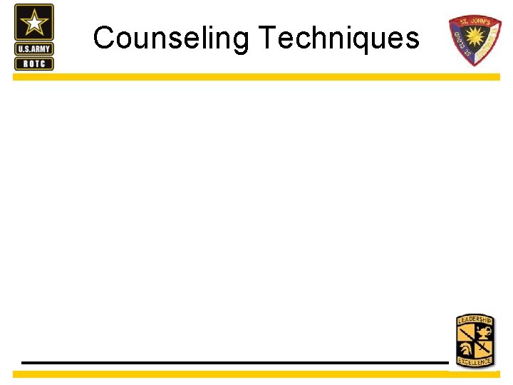 Counseling Techniques 