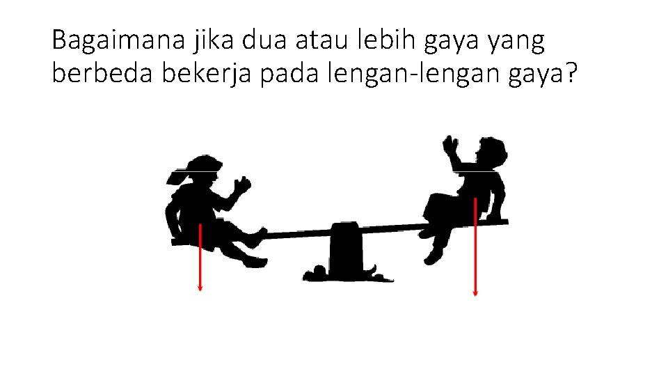 Bagaimana jika dua atau lebih gaya yang berbeda bekerja pada lengan-lengan gaya? 