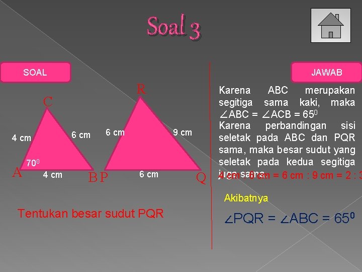 Soal 3 SOAL JAWAB R C 6 cm 4 cm A 6 cm 9