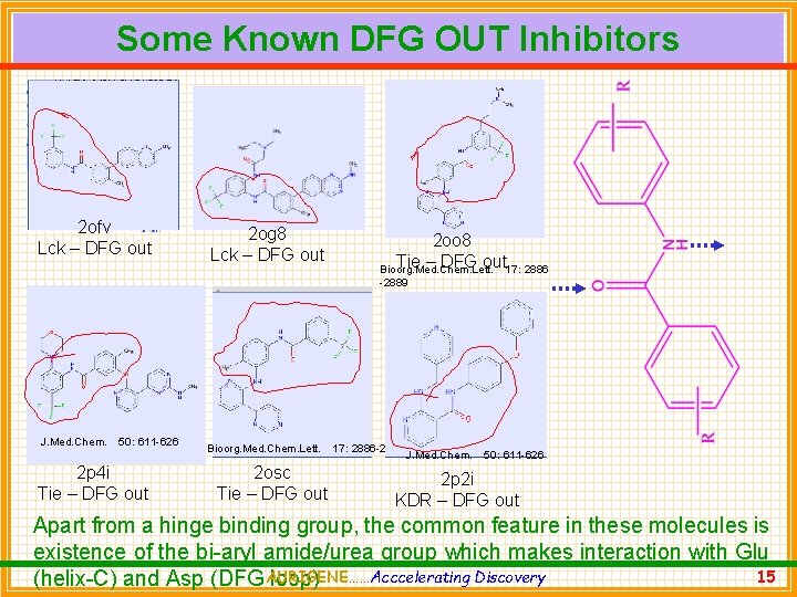 Some Known DFG OUT Inhibitors 2 ofv Lck – DFG out 2 og 8
