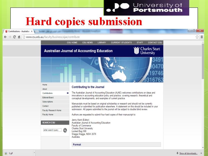 Hard copies submission 