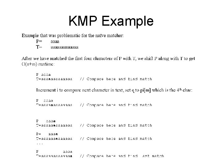 KMP Example 