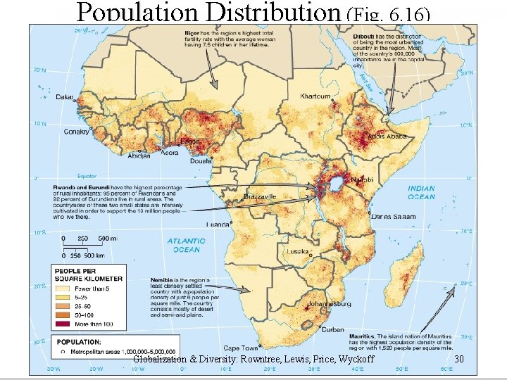 Population Distribution (Fig. 6. 16) Globalization & Diversity: Rowntree, Lewis, Price, Wyckoff 30 