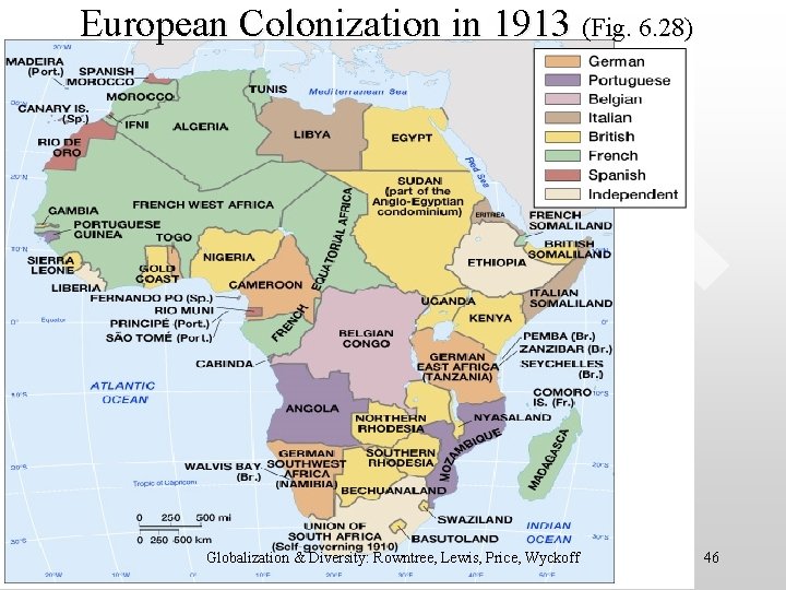 European Colonization in 1913 (Fig. 6. 28) Globalization & Diversity: Rowntree, Lewis, Price, Wyckoff