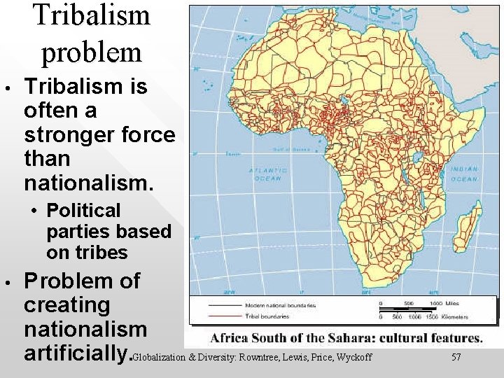 Tribalism problem • Tribalism is often a stronger force than nationalism. • Political parties