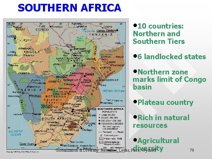 SOUTHERN AFRICA • 10 countries: Northern and Southern Tiers • 6 landlocked states •