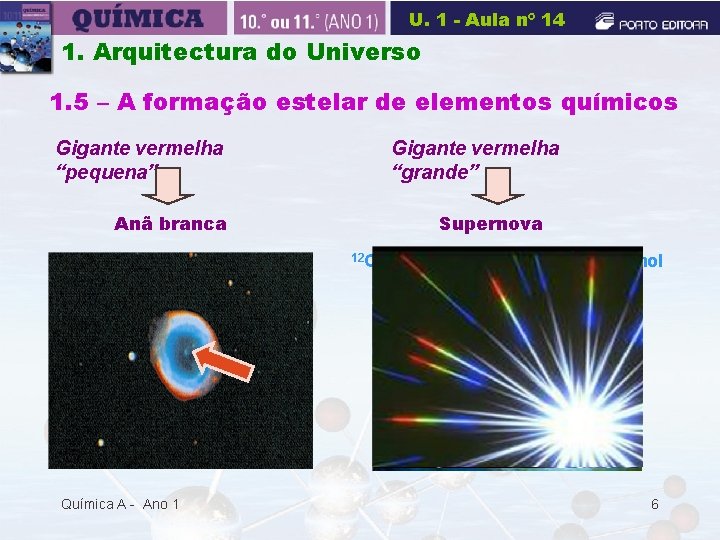 U. 1 - Aula nº 14 1. Arquitectura do Universo 1. 5 – A