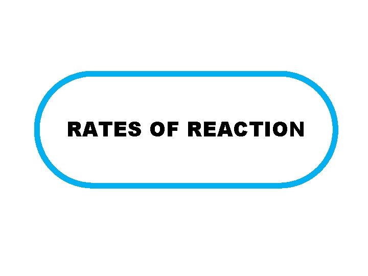 RATES OF REACTION 
