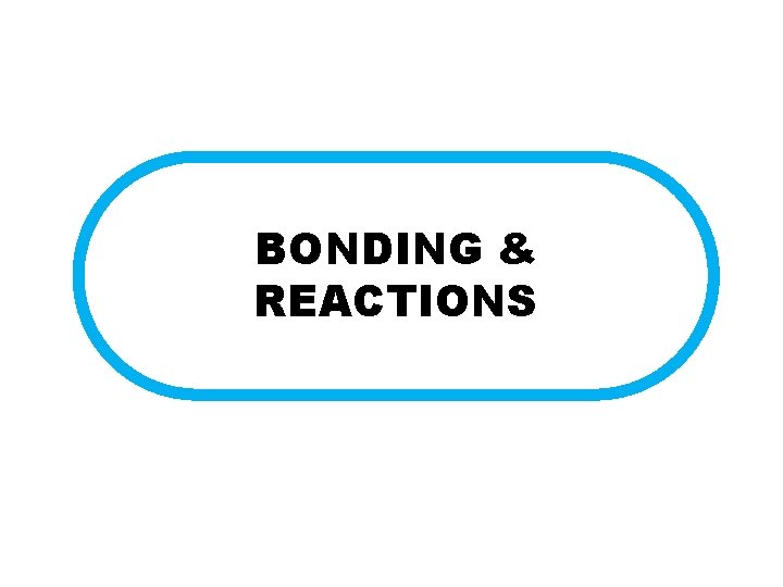BONDING & REACTIONS 