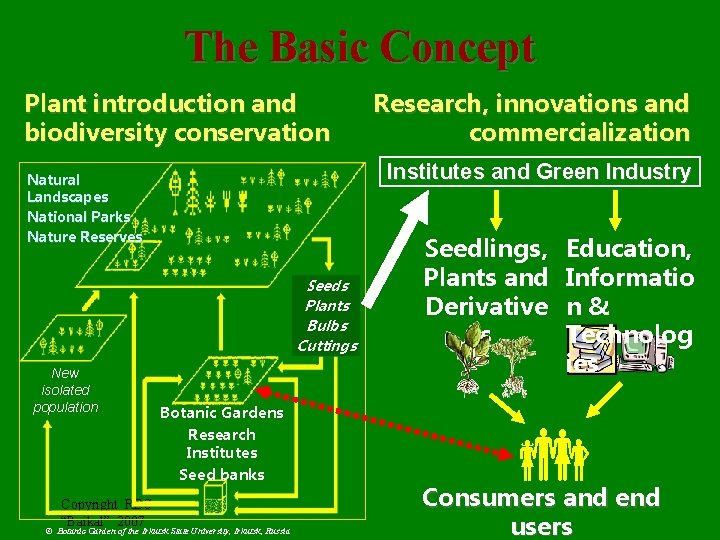 The Basic Concept Plant introduction and biodiversity conservation Institutes and Green Industry Natural Landscapes