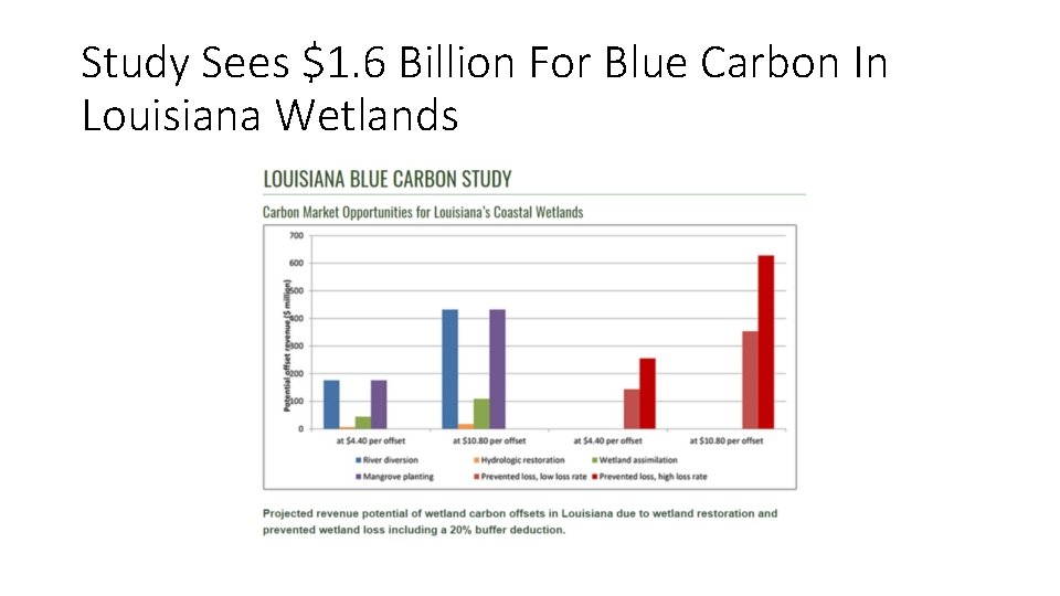 Study Sees $1. 6 Billion For Blue Carbon In Louisiana Wetlands 