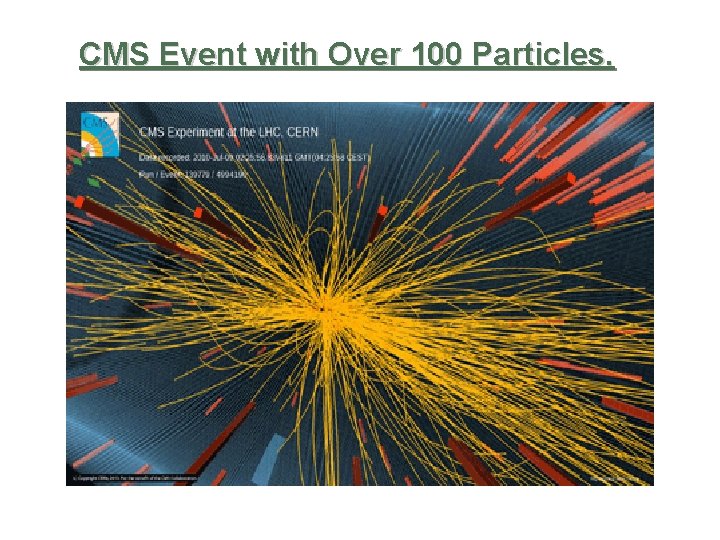 CMS Event with Over 100 Particles. 