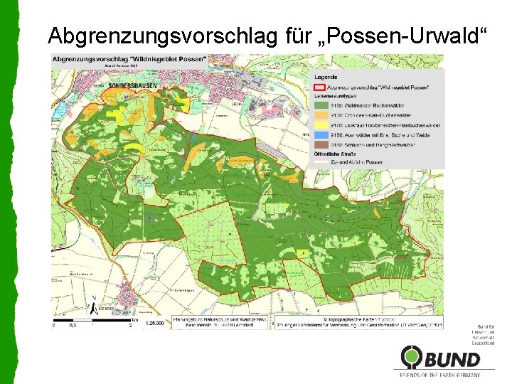 Abgrenzungsvorschlag für „Possen-Urwald“ 