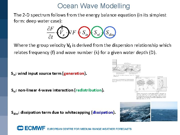 Ocean Wave Modelling The 2 -D spectrum follows from the energy balance equation (in