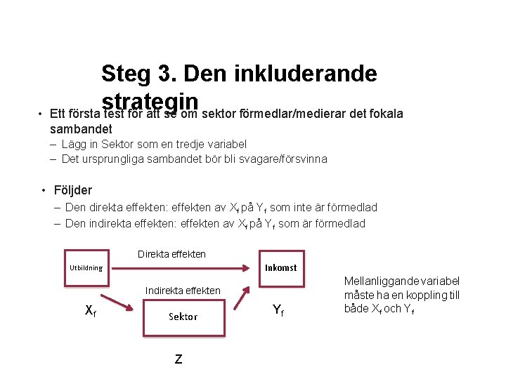  • Steg 3. Den inkluderande strategin Ett första test för att se om