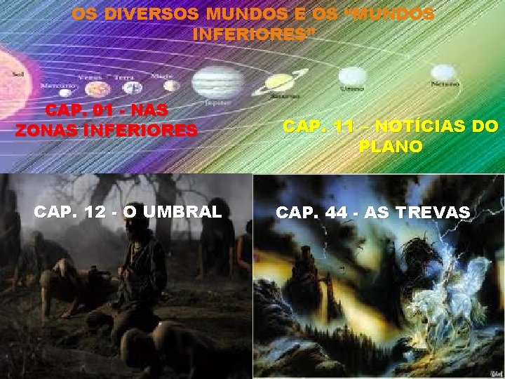 OS DIVERSOS MUNDOS E OS “MUNDOS INFERIORES” CAP. 01 - NAS ZONAS INFERIORES CAP.