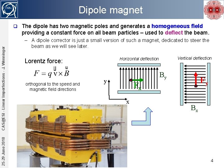 Dipole magnet 25 -29 June 2018 CAS@ESI - Linear Imperfections - J. Wenninger q