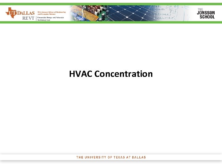 Energy and Vehicular REVT | Renewable Technology Lab HVAC Concentration 