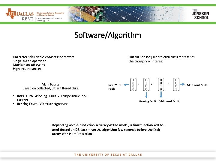 Energy and Vehicular REVT | Renewable Technology Lab Software/Algorithm Output: classes, where each class